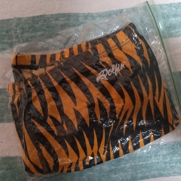 DOLFIN SWIM JAMMER, ORANGE AND BLACK PRINT, SIZE "32", (Pre-Owned) - Picture 7 of 7